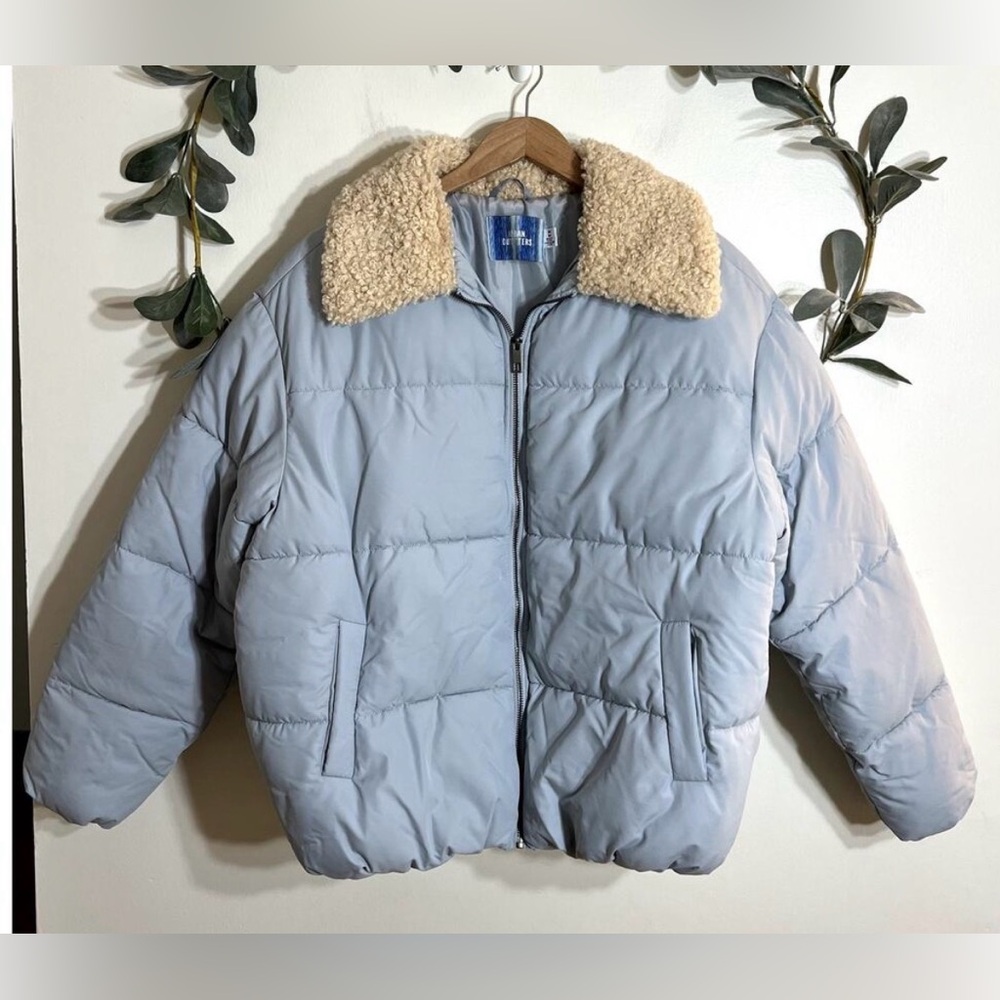 Urban Outfitters Duckie Puffer Jacket Powder Blue - Picture 2 of 5